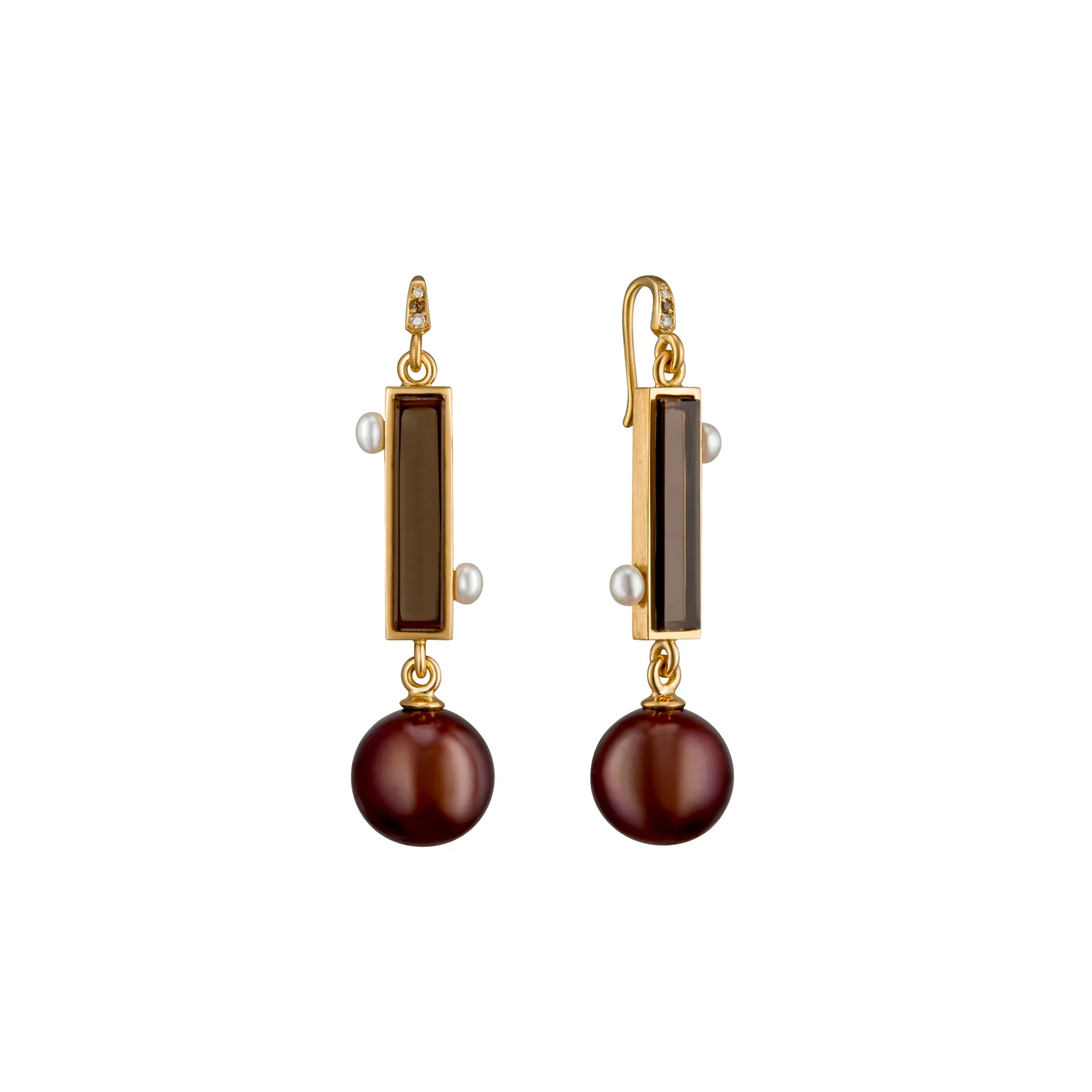 EARRINGS CHOCOLATE PEARL